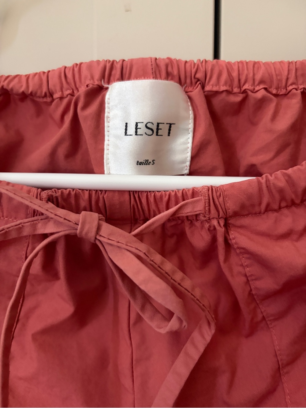 LESET Carnation Neutral Pink Kyoto Pocket Shorts S excellent - Picture 3 of 4